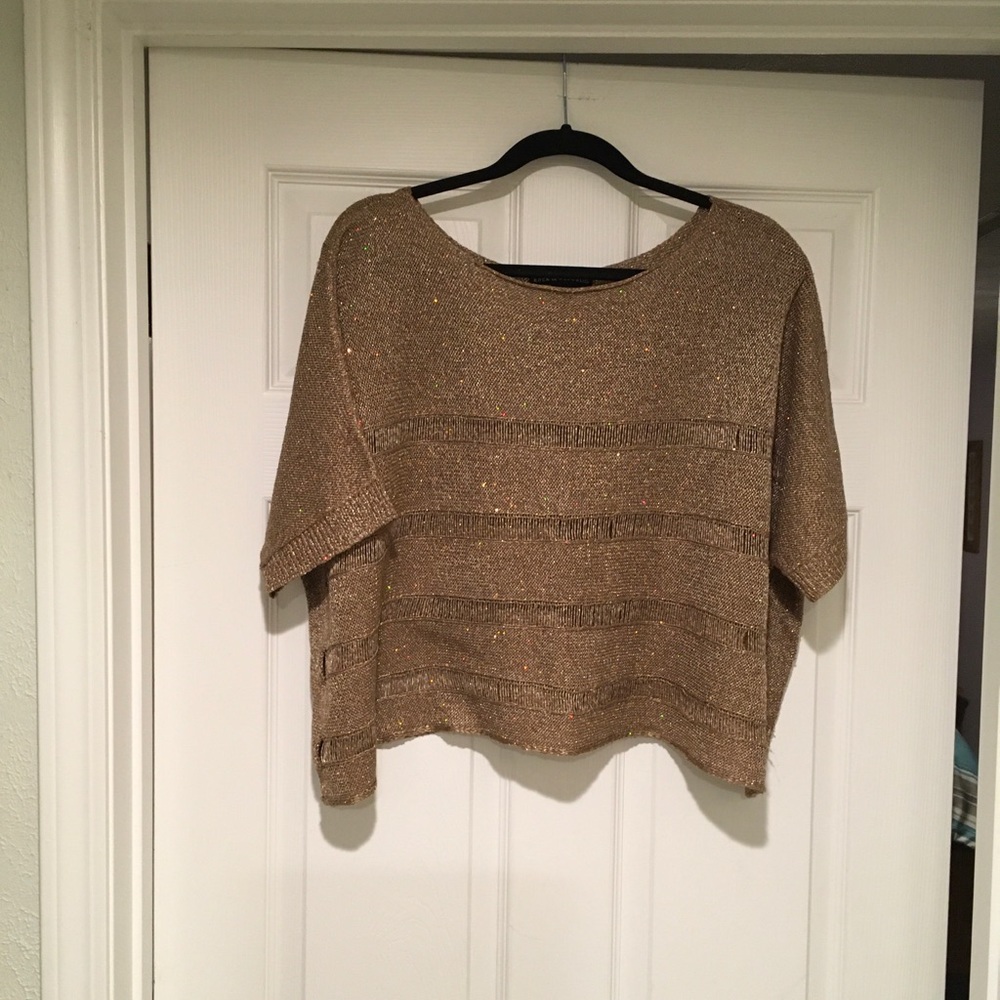 Shimmery Gold Crop Top